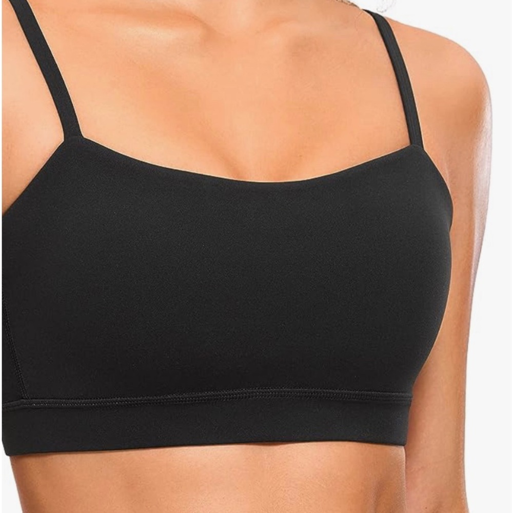 CRZ YOGA Butterluxe Womens Adjustable Spaghetti Thin Strap Sports Bra size 14